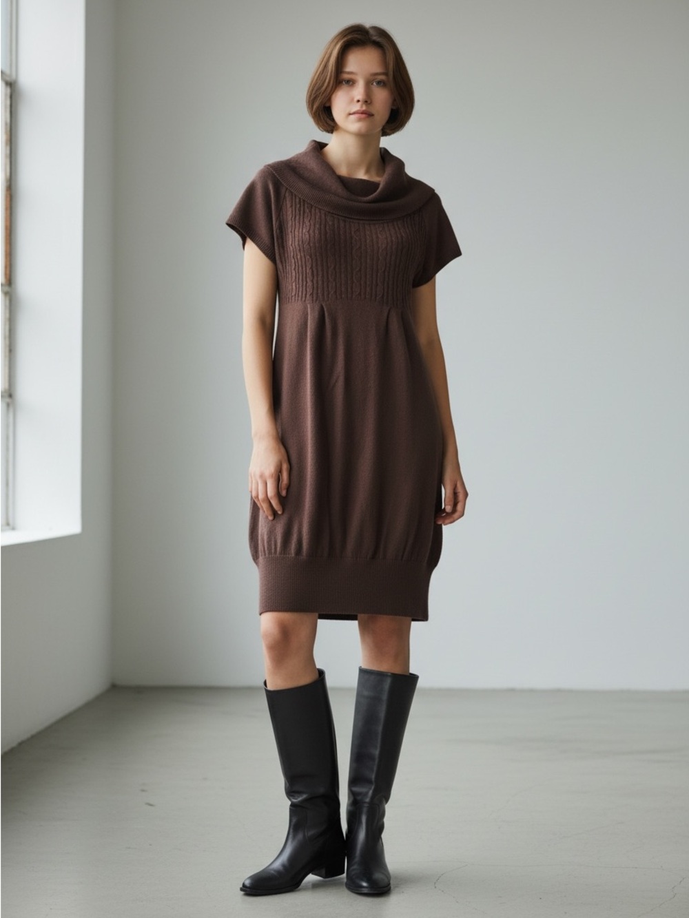 Chocolate Brown Sweater Dress